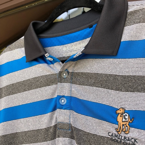 Columbia Golf "Camelback Golf Club" Striped Polo M - Picture 5 of 10